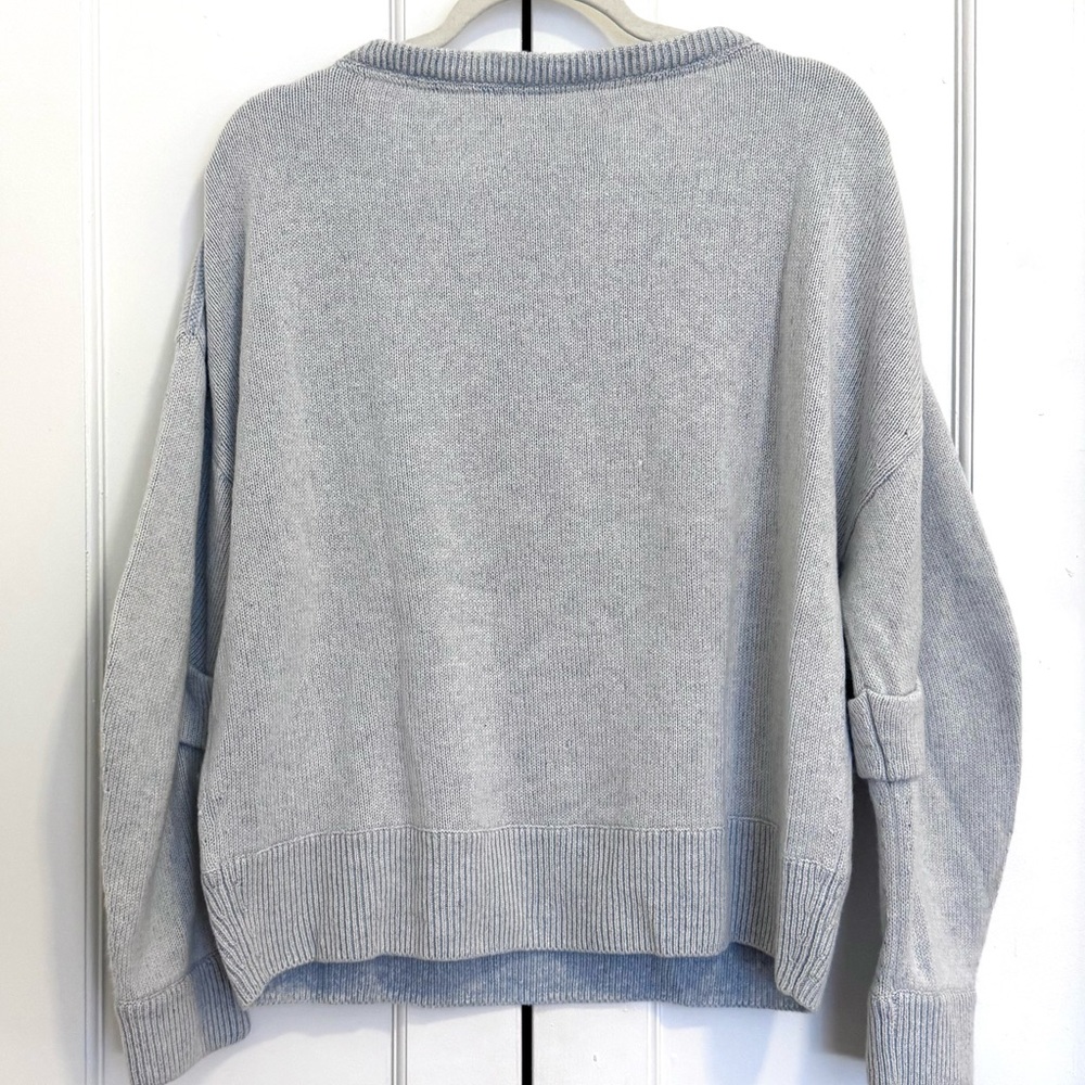 Brochu Walker 100% Cashmere Crewneck Sweater in Light Blue - Women’s Size L - Picture 2 of 5